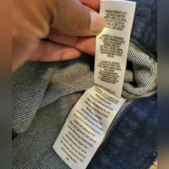 Good American 70's Icon Denim Snap Button Closure Jean Jacket(0)XS - Picture 15 of 15